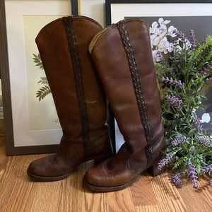 vintage 70s frye campus knee high boots